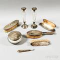 Eightpiece Wm B Kerr  Co Sterling Silver Vanity Set