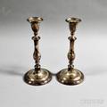 Pair of Silverplated Weighted Candlesticks