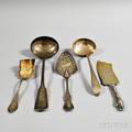 Five Sterling and Coin Silver Serving Pieces