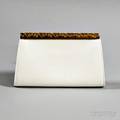 Lucille de Paris Vintage White Snakeskin Clutch