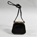 Oscar dArgent Vintage Black Snakeskin Handbag
