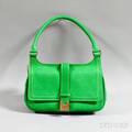 Lambertson Truex Green Leather Handbag