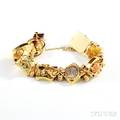 14kt Gold Gemset Slide Bracelet