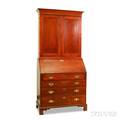 Chippendale Inlaid Birch DeskBookcase