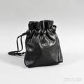 Gucci Black Leather Bucket Bag