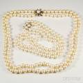 Two Doublestrand Pearl Necklaces