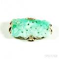 14kt Gold and Jadeite Brooch
