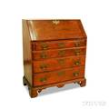 Queen Anne Tiger Maple Slantlid Desk