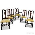 Set of Six Queen Annestyle Mahogany Chairs