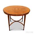 Edwardian Inlaid Mahogany Oval Occasional Table