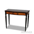 Federal Inlaid Mahogany and Mahogany Veneer Card Table