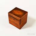 Inlaid Mahogany Veneer Tea Caddy