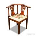 Chippendalestyle Mahogany Roundabout Chair