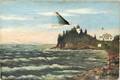 American School 19th20th Century Coastal Scene with Owls Head Light