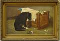 American School 19th Century Mourning Dog