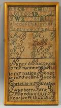 Framed Needlework Sampler Nancy Matteson