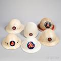Six Civil Defense Helmets