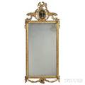 Neoclassical Giltgesso and Carved Wood Mirror