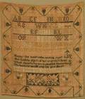 Needlework Sampler Lucy Davis AE 13