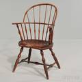 Redpainted Sackback Windsor Armchair