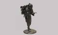 1198 PATINATED BRONZE FIGURE OF A WOOD CUTTER