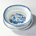 Canton Porcelain Reticulated Fruit Basket and Undertray