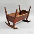 Redpainted Dolls Cradle