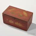 Paintdecorated and Gilt Rectangular Pine Box