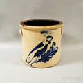 FB Norton  Co Fivegallon Cobaltdecorated Crock