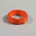 Bakelite Carved Butterscotch Bangle