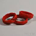 Three Bakelite Carved Cherry Bangles