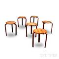 Six Modern Plywood Nesting Stools