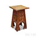 Carved Pine Neptune Tabouret