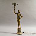 Cast Metal Figural Lamp