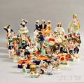 Twentynine Staffordshire Pottery Figures