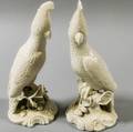 Pair of Nymphenberg Porcelain BlancdeChine Cockatoos
