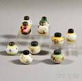 Ten Mount Washington Glass Little Apple Salt Shakers