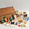 Log Cabin Doll House Doll Furniture and Dolls