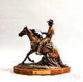 Mehl Lawson American b 1942 Bronze Sculpture of a Cowboy