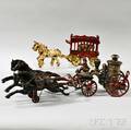 Two Polychrome Cast Iron Toys