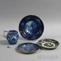 Four Pieces of Staffordshire Transferdecorated Pottery