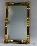 Federal Gilt and Ebonized Splitbaluster Mirror