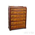 Renaissance Revival Walnut and Burl Veneer Lockend Chest