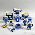 Thirteen Wedgwood Blue Jasper Items