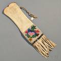 Plains Cree Beaded Hide Pipe Bag