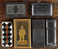 Six miscellaneous match vesta safes