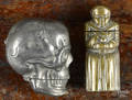Two figural match vesta safes
