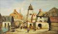 European School 19th Century Dutch Village Scene