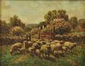 George Arthur Hays American 18541945 Flock at a Pasture Gate