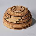 Northern California Polychrome Twined Basketry Hat